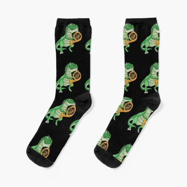 

French Horn Player Crew Socks Mens Cute Unisex Winter Breathable Sports Best Short Comfortable Women Ladies Black Autumn Funny