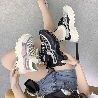 2023 new women's sports shoes mesh breathable casual shoes outdoor walking shoes