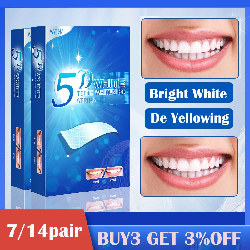 

14/28pcs Teeth Whitening Strips Tooth Whitener kit Oral Hygiene Care Strip for false Teeth Dental Bleaching System Gel