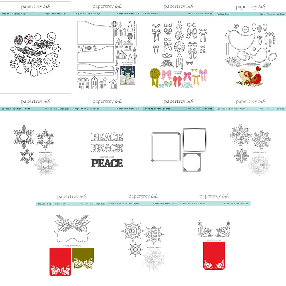 

New Winter Snow Bow Metal Cutting Dies DIY Dies Scrapbooking Embossing Handmade Paper Card Decorative Album Craft Dies