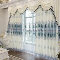 new european embroidered curtains for living dining room bedroom blackout kitchen shower luxury window curtain bathroom door