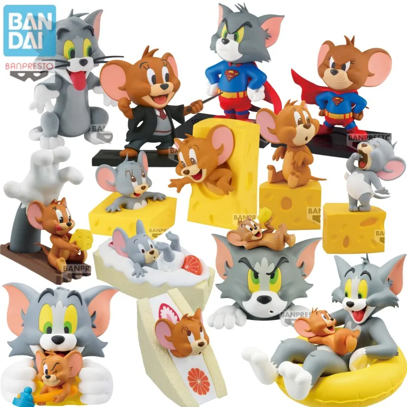Фото Коллекционная фигурка Тома и Джерри от Bandai Banpresto: Тайффи, модель мультяшного персонажа, украшение для рабочего стола, игрушка-подарок №1