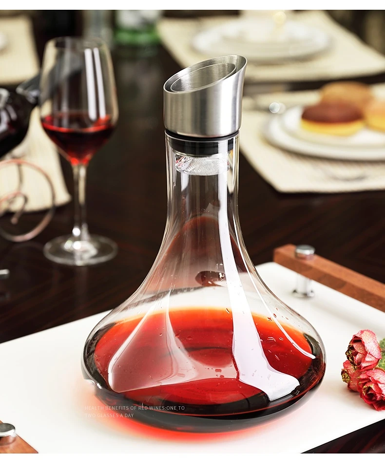 

1500ml Decanter Mountain Style Set Wine Gift Box Crystal High Grade Wine Decanter Gift Box Harp Swan Decanter Wine Separator