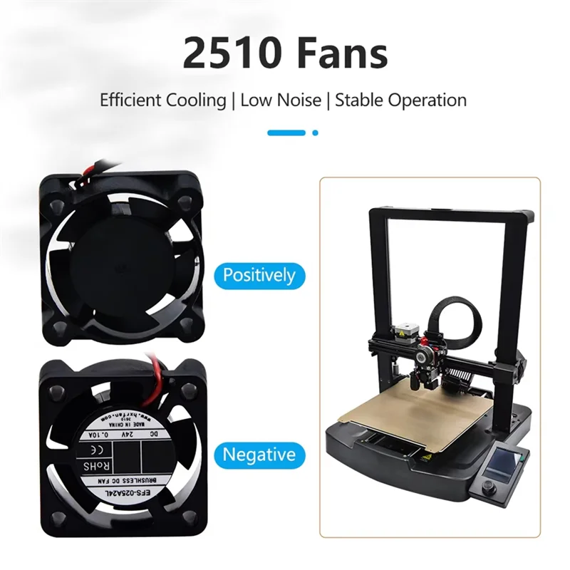 Фото Superior-Ball Bearing 2510 Fan For Ender 3 V3 SE Brushless Cooling Fan 3D Printer Hotend Axial Cooling Fan №5
