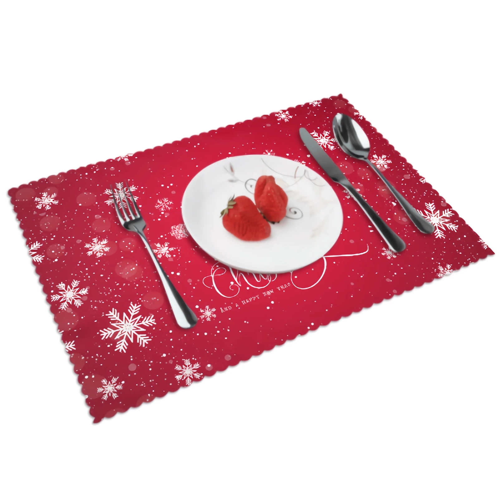 

Christmas Placemats for Dining Table 12 x 18 inches Heat Resistant Table Placemats Set of 4 for Kitchen Dining Table