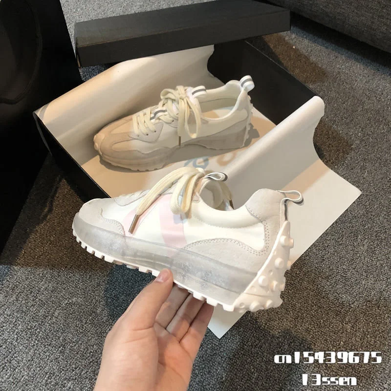 

White Women Shoes New Chunky Sneakers For Women Lace-Up White Vulcanize Shoes Casual Fashion Dad Shoes Platform Sneakers Basket