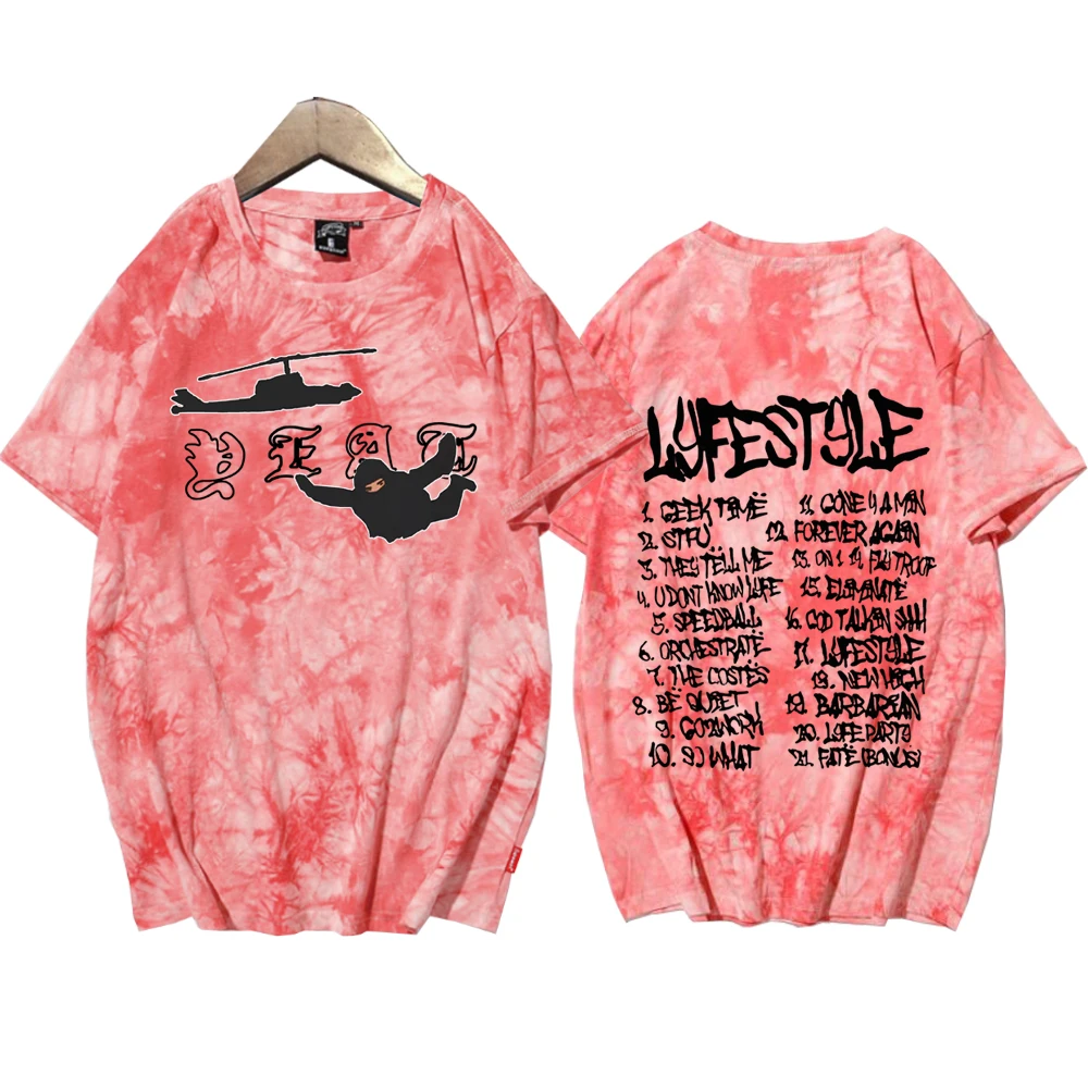 Yeat Lyfestyle Tie Dye Shirts Unisex Round Neck Short Sleeve Tee Fans Gift