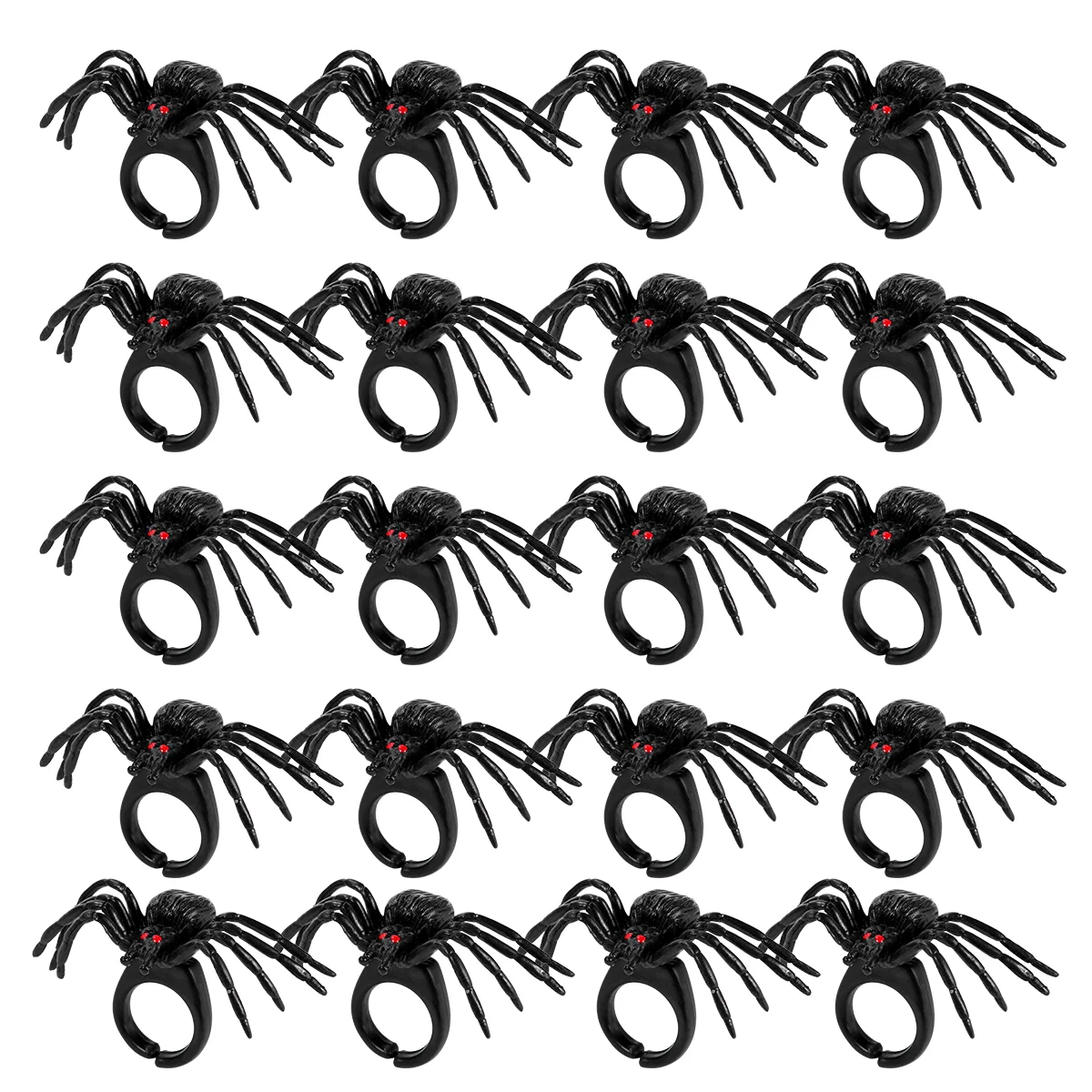 

20pcs Black Spider Rings Spider Rings for Kids Costume Accessories Spider Party Favors Supplies
