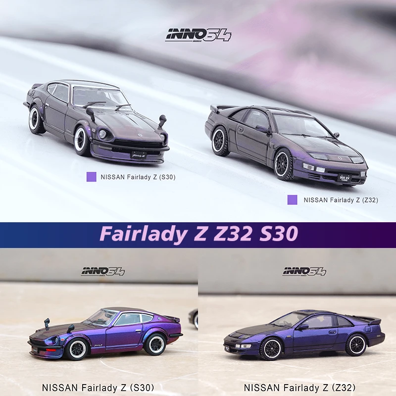 

INNO 1:64 Fairlady Z Z32 S30 Midnight Purple Alloy Diorama Car Model Collection Miniature Carros Toys In Stock