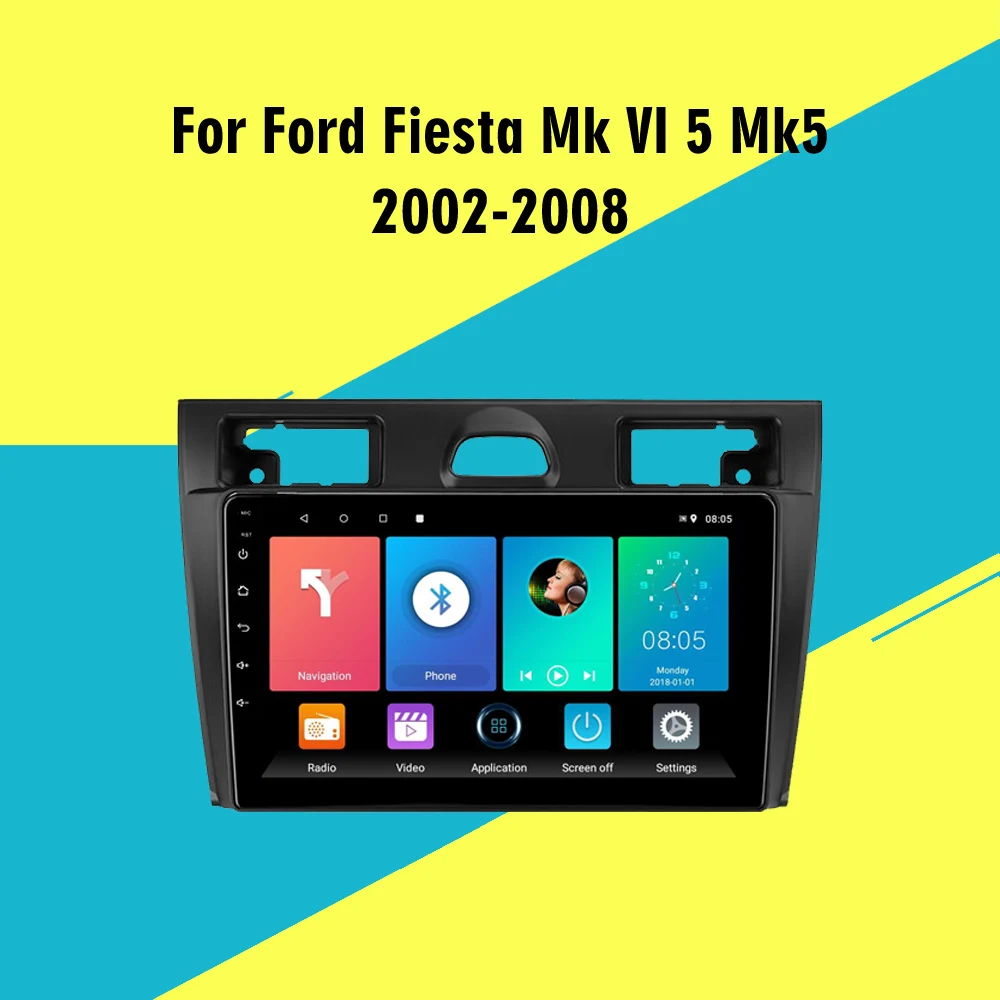 

9 Inch 2 Din 4G Android Carplay Car Radio For Ford Fiesta Mk VI 5 Mk5 2002 - 2008 WIFI GPS Navigation Car Multimedia Player