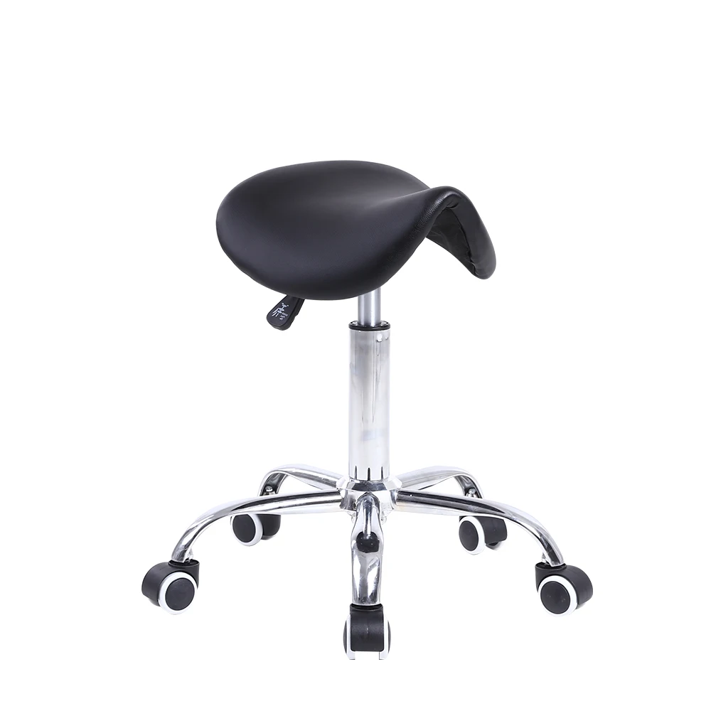 KKTONER Rolling Swivel Saddle Stool Height Adjustable for Massage Salon Spa Drafting Ergonomic Chair with Wheels