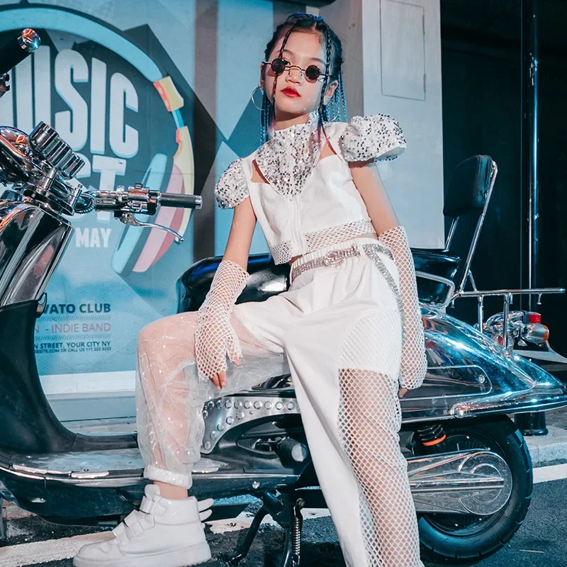 Детский джазовый танцевальный костюм для девочек модная модель детская уличная