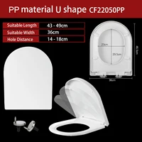 Universal U Shape Elongated Slow Close WC Toilet Seats Cover Bowl Lid Top Mounted Quick Release PP Board Soft Closure CF22050PP
