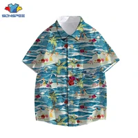 sonspee 2022 funny summer hawaiian graphic printed clothes custom shirt short sleeve plus size casual ocean surf beach shirts