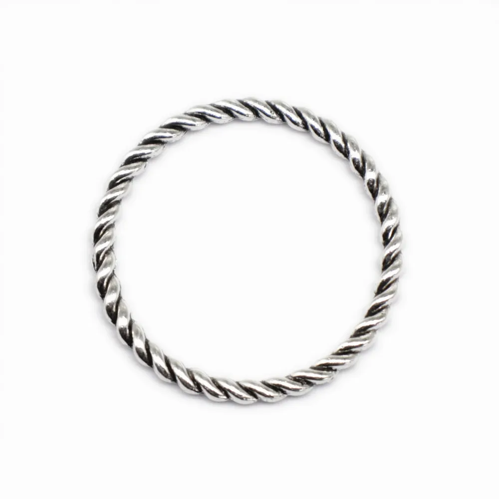 

Metal Circle Connector Supplies For Jewelry 25mm Antique Silver Color 10 Pieces