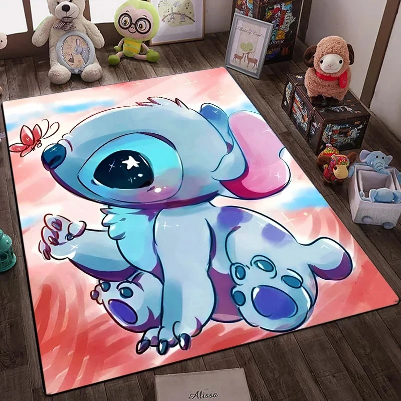 Большие коврики Disney Stitch с 3D принтом для дома гостиной детской спальни дивана