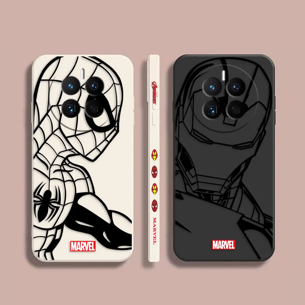 Чехол для телефона Huawei MATE 10 20 20X 30 40 P30 P40 P50 NOVA Y70 9SE 8 8I 7 6 4 3 3I PRO чехол Marvel линия