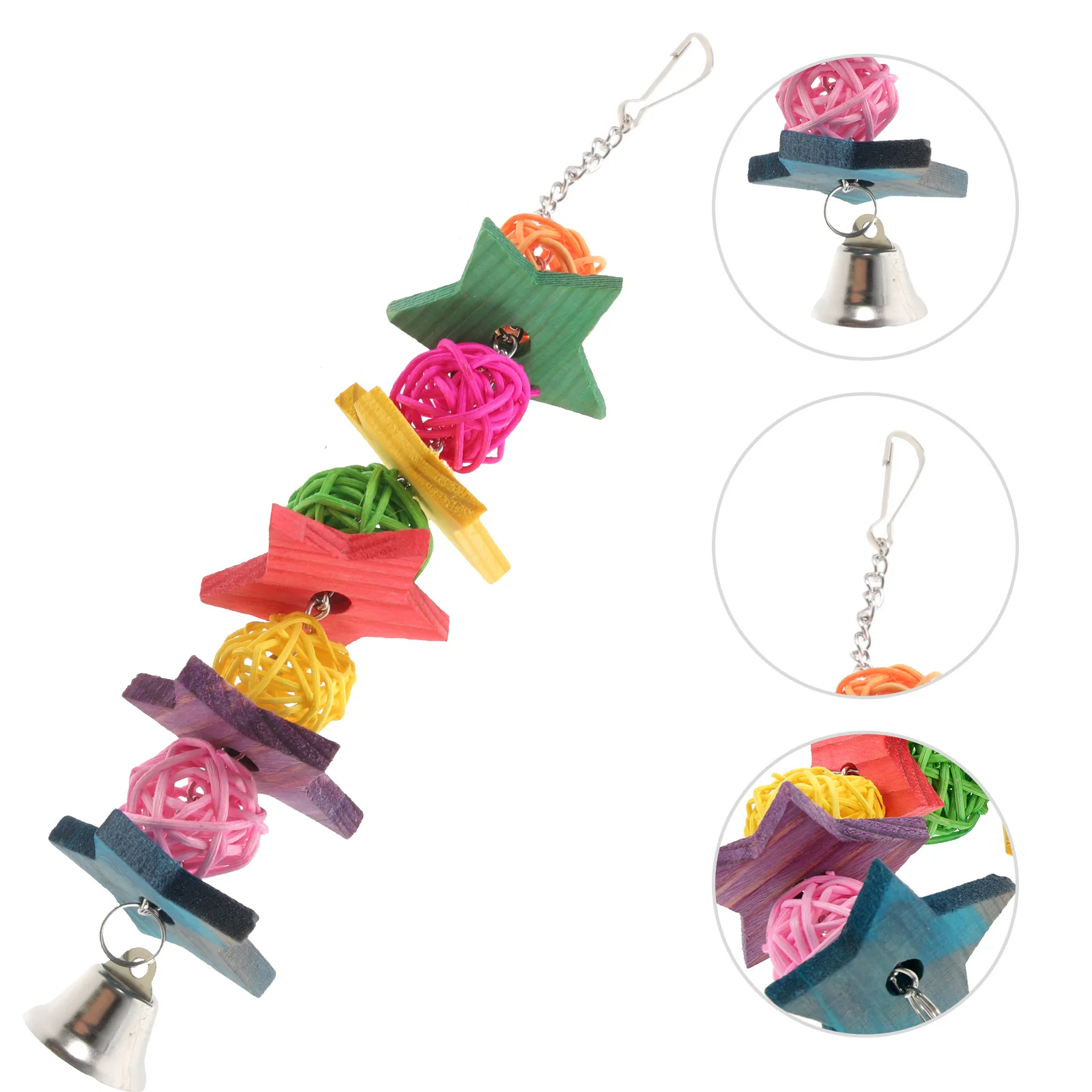 

Train Wooden Toy Cockatiel Chewing Toys Parrot Parakeet Cage Shredding Hanging Bird