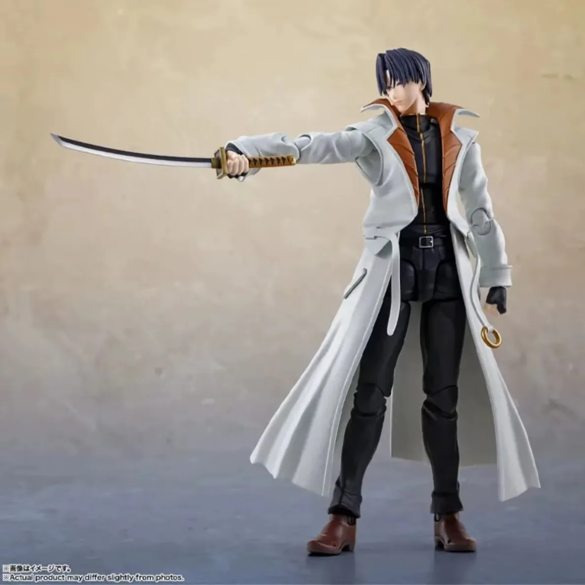 Фото Оригинальный набор для сборки модели аниме-фигурки Bandai SHF Shinomori Aoshi Rurouni Kenshin - коллекционный подарок для мальчиков и девочек №3