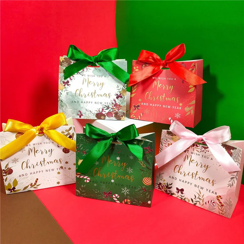 

5pcs Cookies Box Birthday New Year Party Gift Merry Christmas Handmade Candy Dragee Biscuit Chocolate Packaging Kids Favors