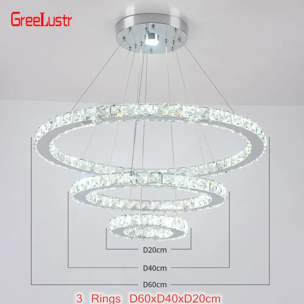 

Хрустальная LED люстра GreeLustr хром