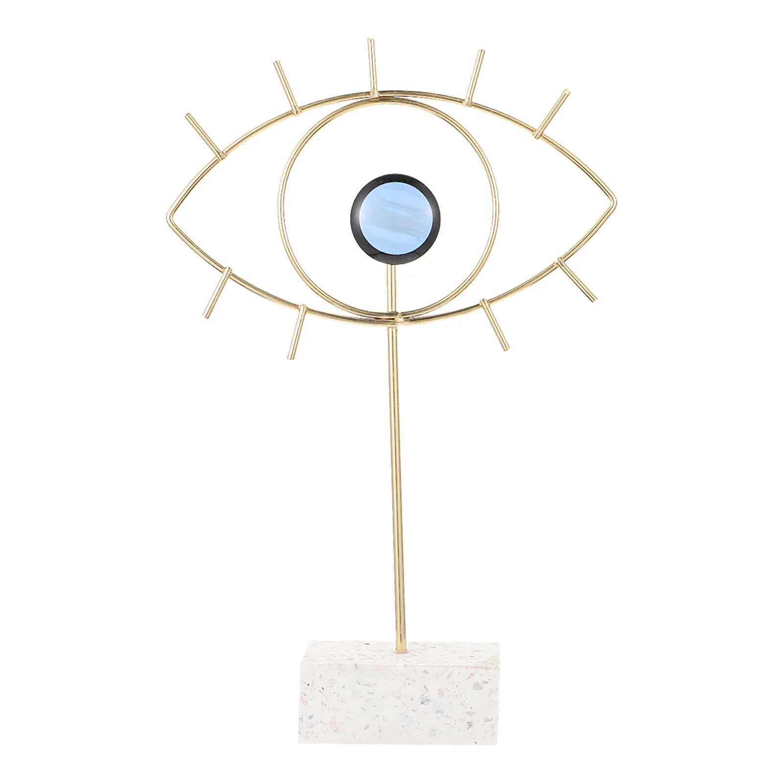

Eye Ornaments Gold Table Decor Craftwork Amulet Desktop Modern Iron Wrought Shaped Adornment Office Hotel Household Furnishing