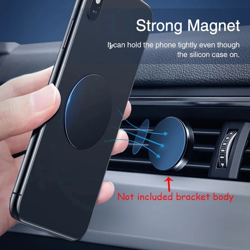 5pcs metal disk plate for magnetic phone holder universal black iron sheet disk sticker car phone magnet stand accessories free global shipping