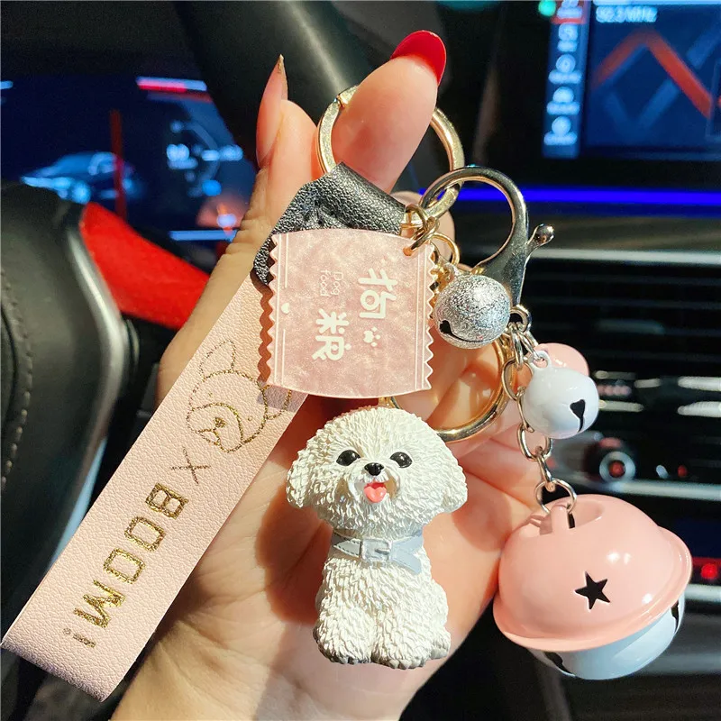 Творческая милая подвеска-пушистик французского бульдога для доброй души женщин стильные аксессуары для сумок и автомобилей Животные подвески ювелирные изделия.