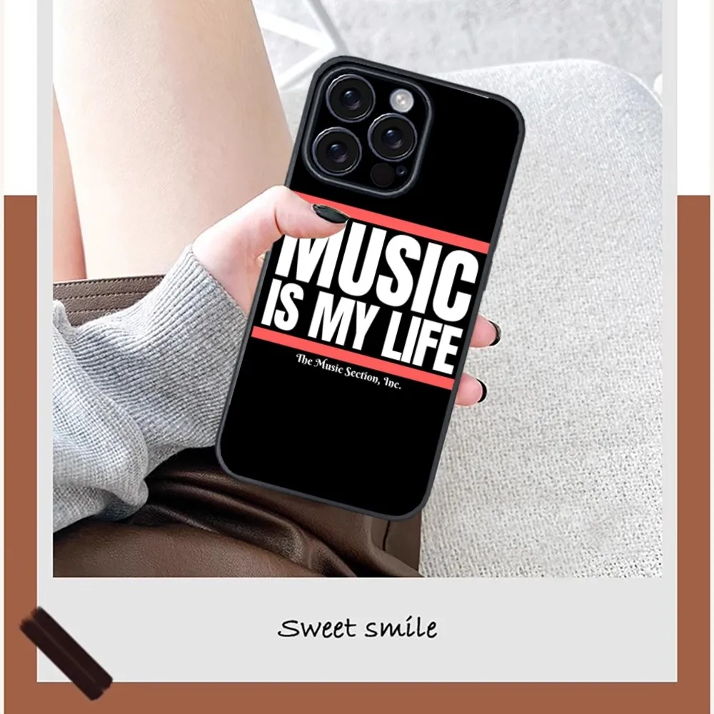 Магнитный чехол для телефона Love Techno Music Quotes iPhone 16 15 14 13 12 11 PRO MAX PLUS Mini TPU мягкий