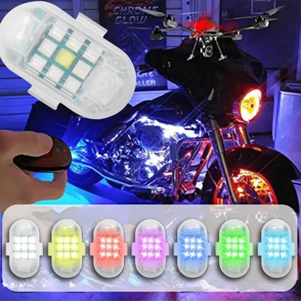 

Motorcycle Night Flight Remote Control USB Charging Aircraft Light LED Strobe Lights Warning Light Anti-collision