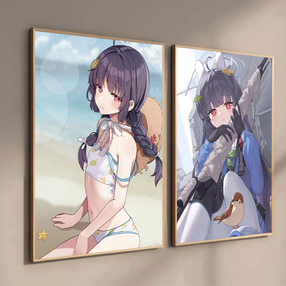 Kasumizawa Miyu Синий Архив Игровой Постер Водостойкая Самоклеящаяся Художественная