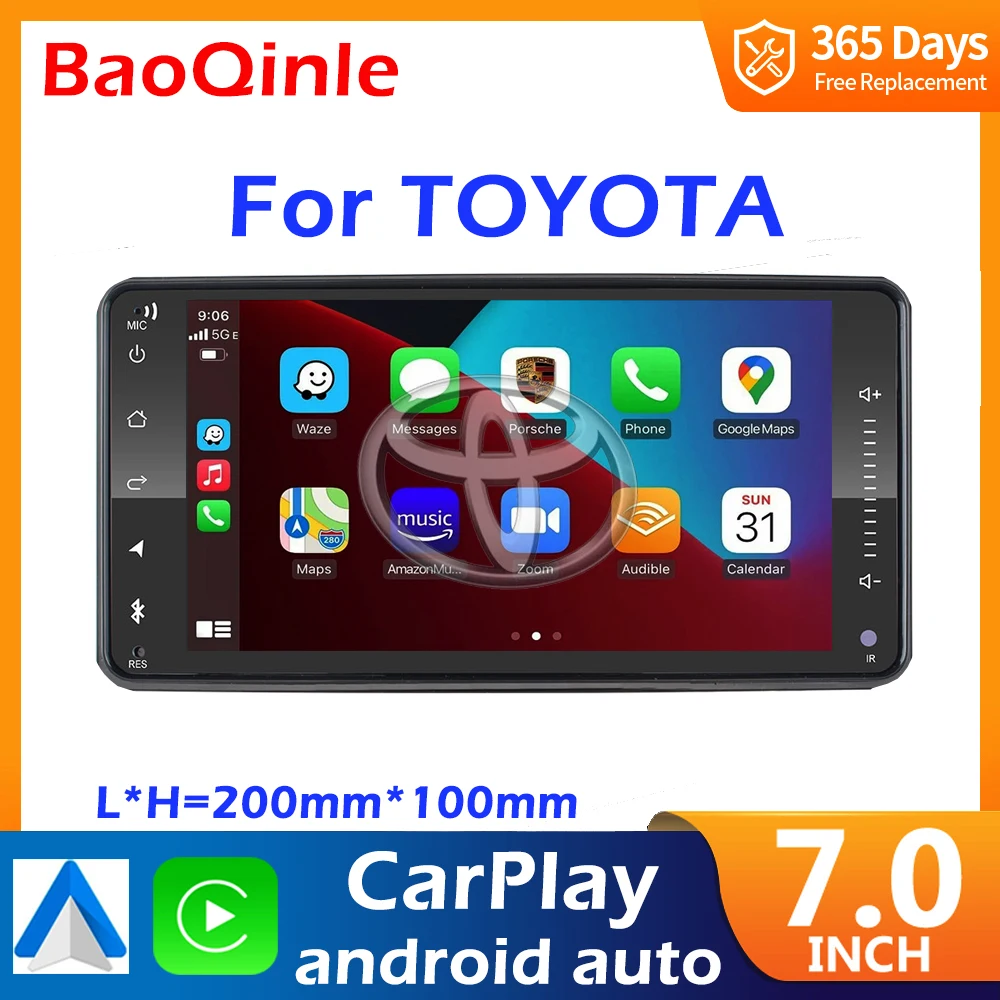 

Автомагнитола 2 din на Android 10, мультимедийный проигрыватель с 7-дюймовым экраном, для Toyota VIOS, CROWN, CAMRY, HIACE, PREVIA, COROLLA