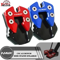 motorcycle aluminum kickstand side stand enlarge for yamaha nmax 125 155 nmax125 nmax155 2014 2015 2016 2017 2018 2019 2020 2021