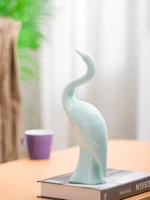 Jingdezhen Ceramic crane ornaments home decorations bird crafts chinese porcelain animal furnishing figurine