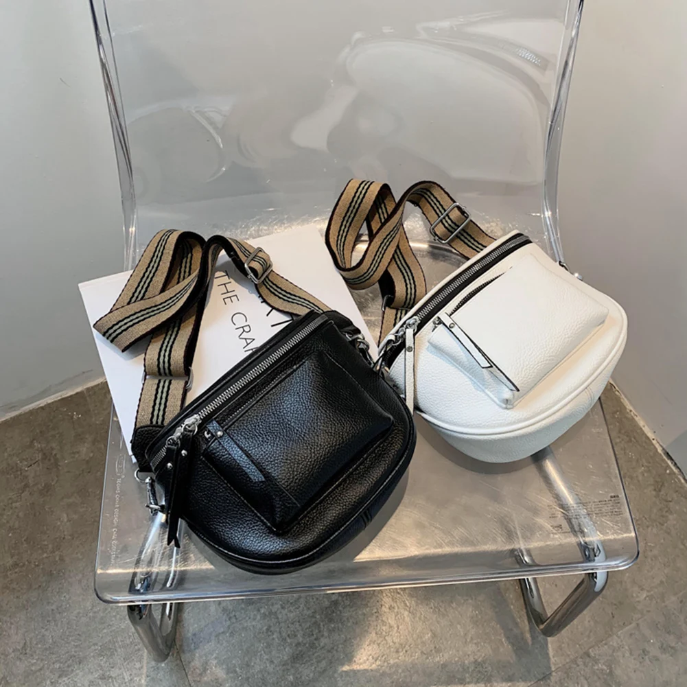 

Women Solid Color Messenger Crossbody Bags Casual PU Leather Shoulder Tote Pure Saddle Clutch Bag for Women