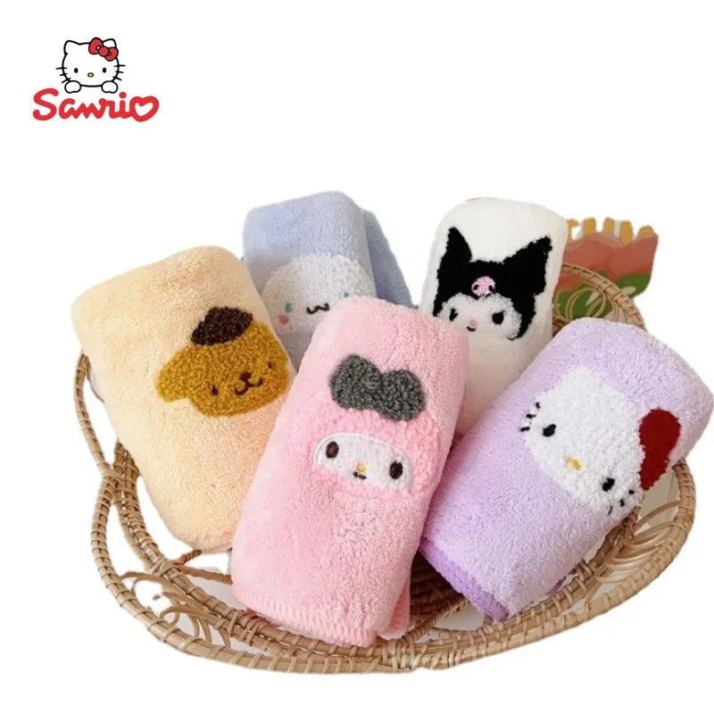 

Sanrio Kawaii Anime Cartoon Hello Kitty Cat Cinnamon Roll Kulomi Washing Face Wiping Face Towel Soft Absorbent Cotton Wholesale
