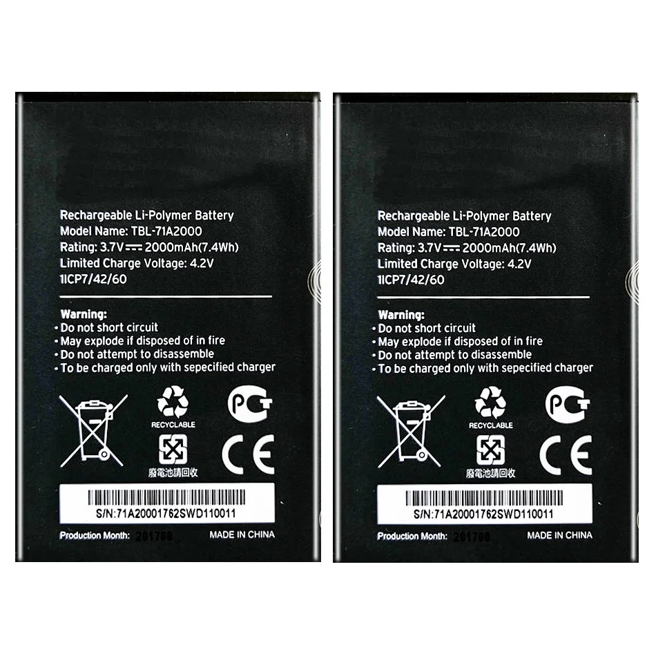 

2000mAh Battery For TP-LINK M5350 3.7V TBL-71A2000 TL-TR861 761 Wifi Mifi Replacement Batterij