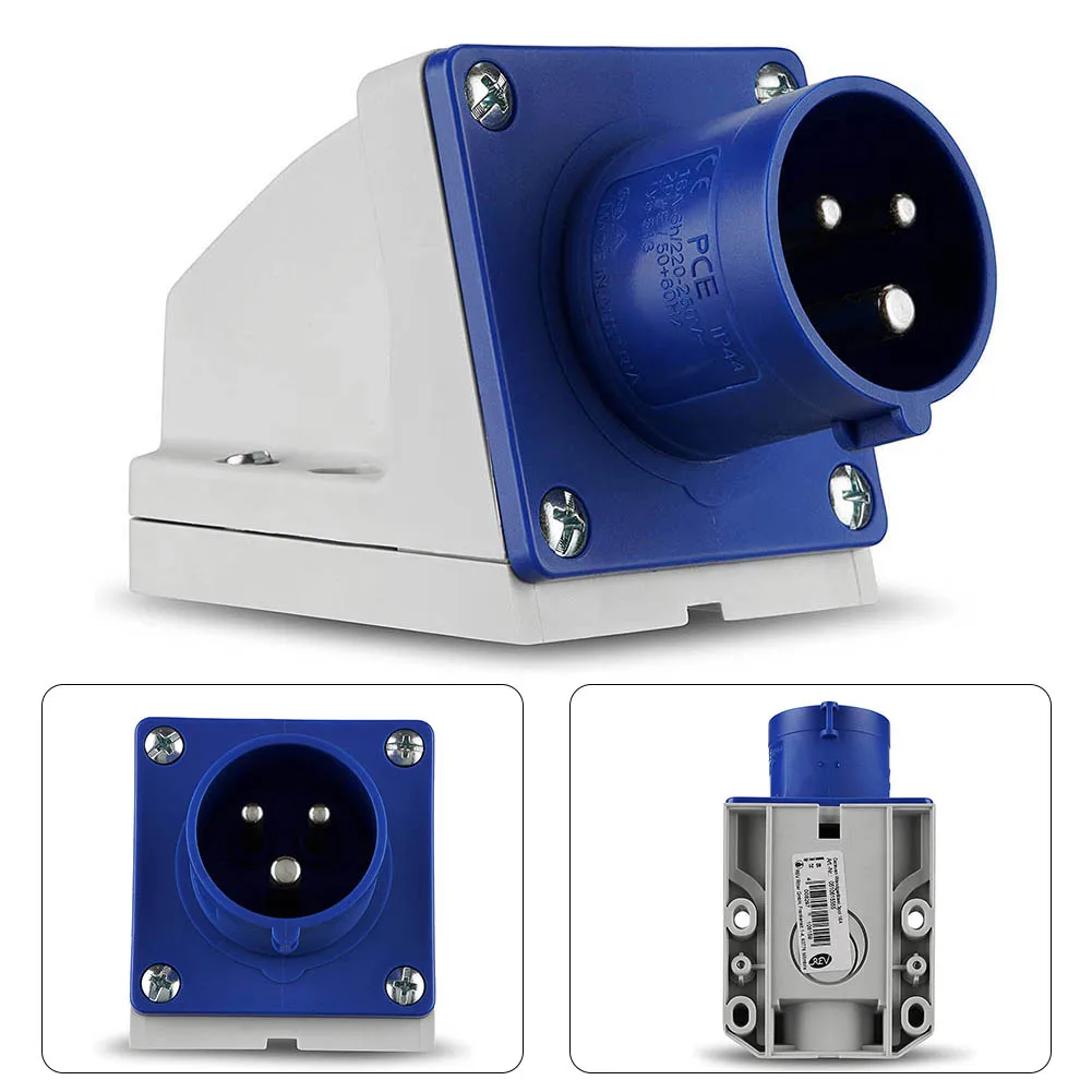 

Industry Waterproof Plug 3P 16A 220V Caravan Mains Plug Surface Mounted Inlet For Boats Caravans Motor Homes Industry Crafts
