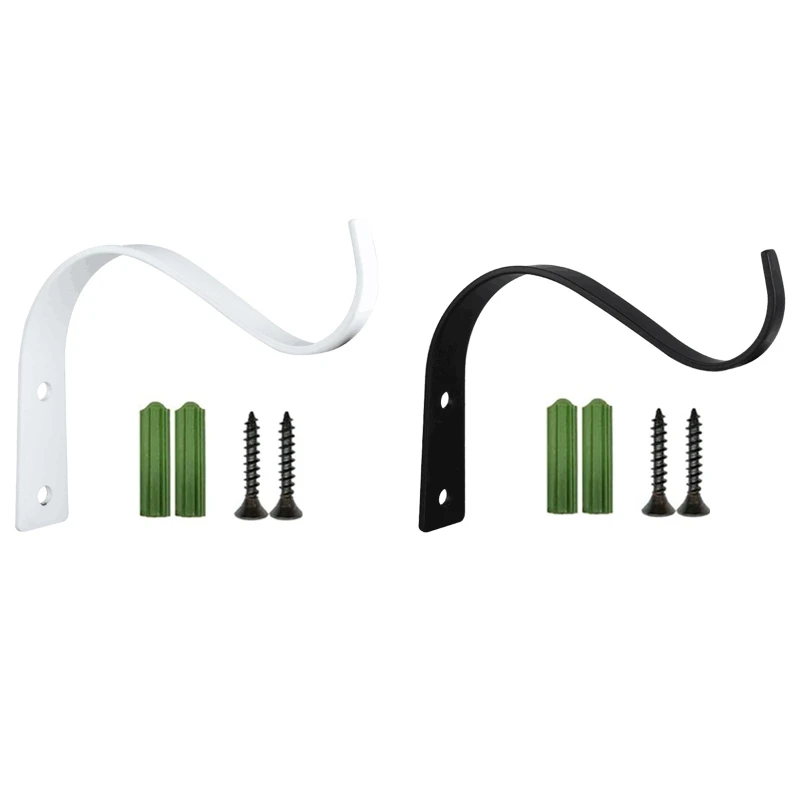 

4,5 дюймовый гибкий S-образный настенный держатель для цветочного горшка, железный крюк-вешалка