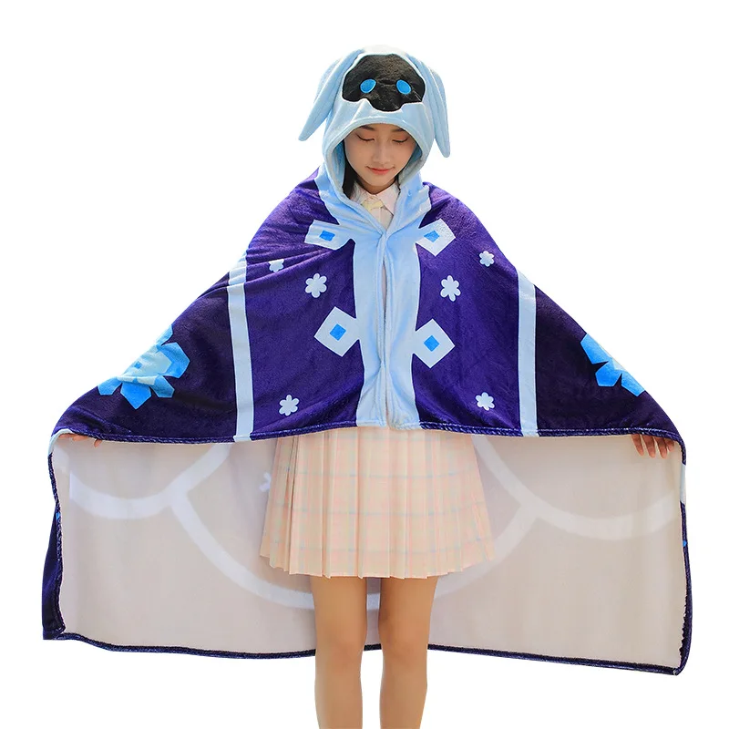 

Одеяло в стиле аниме Genshin, Подарочная игра Genshin Impact Cryo бездны, искусственное одеяло, мягкая накидка, одеяло с принтом