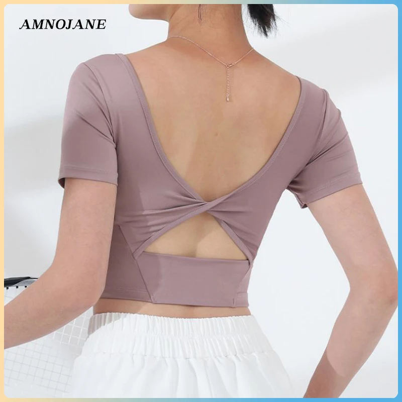 

Рубашка для йоги, спортивный бюстгальтер, футболка для бега, топы для спортзала, одежда для тренировок для женщин, женская одежда для тренир...