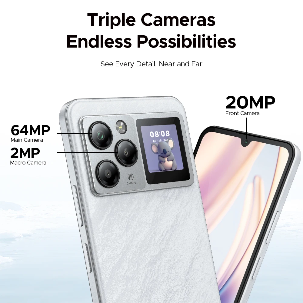 Фото Глобальная версия смартфона DOOGEE M30 Pro с 1,3-дюймовым задним дисплеем, 8000 мАч, 6,88-дюймовым экраном, 8 ГБ ОЗУ, 256 ГБ ПЗУ, Gemini AI, Android 16, NFC №3