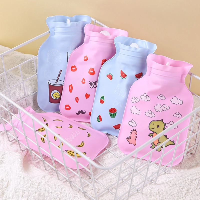 

1Pc Lovely Cartoon Hand Po Warm Water Bottle Mini Hot Water Bottles Portable Hand Warmer Pocket Hand Feet Hot Water Bags