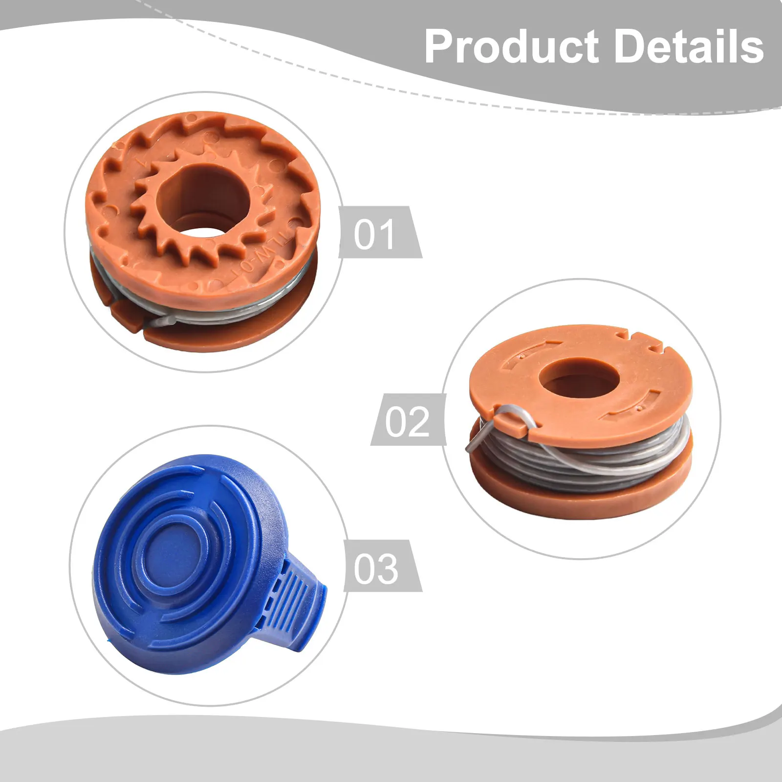 Катушки идеально подходят для триммера травы BAUKER CGT18LW сменная катушка и набор
