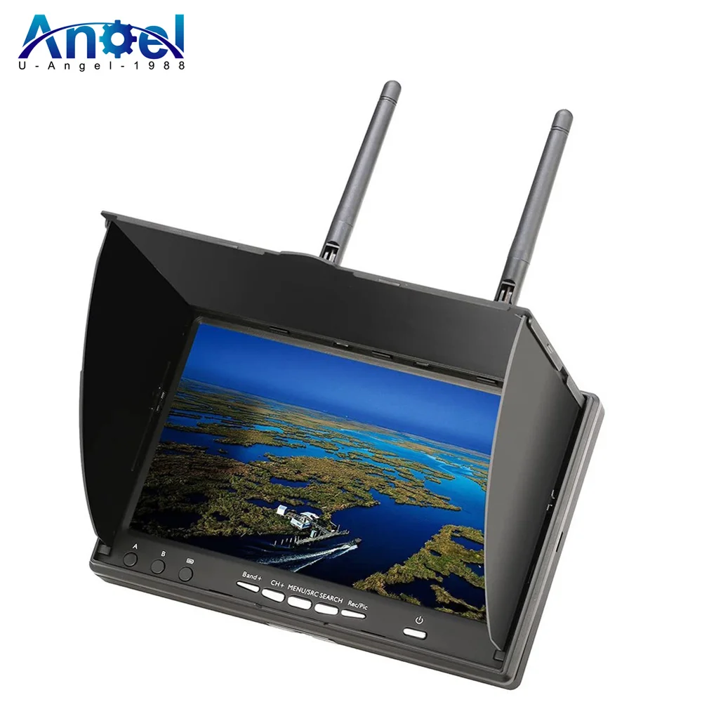 LCD5802D 5802 5,8G 40CH 7-дюймовый Raceband FPV монитор 800x480 с DVR встроенный аккумулятор видеоэкран для FPV мультикопта