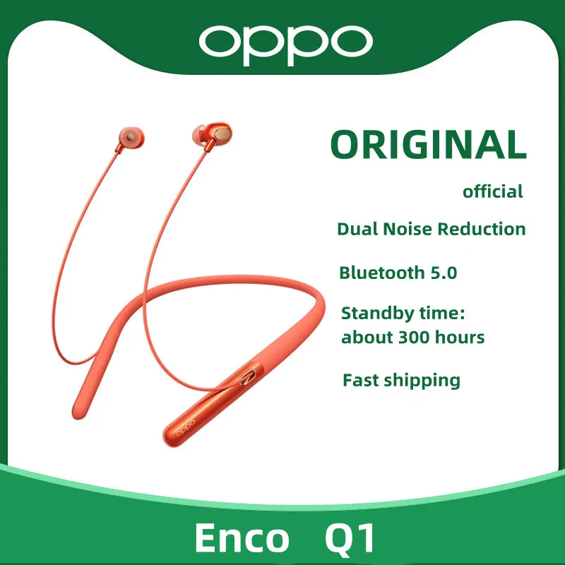 

Original OPPO Enco Q1 Wireless Headphones Bluetooth 5.0 Neckband Sport Earphone Dual Noise Reduction Motion Headset