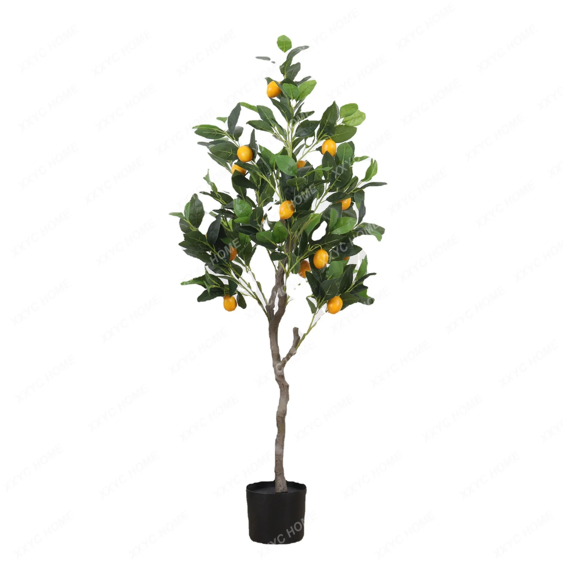 Искусственное Лимонное дерево зеленое растение бонсай комнатные напольные
