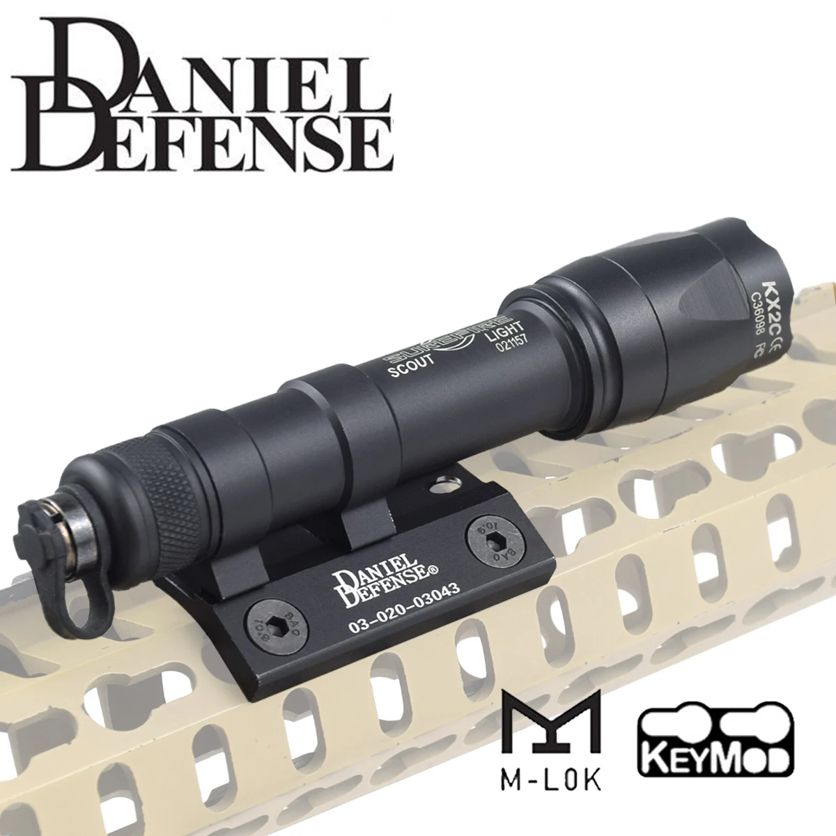 Фото Боковое крепление Scout Light DANIEL DEFENSE Keymod M-LOK Rail для SureFire M300 M600, базовое крепление для фонарика, аксессуары для охоты №5