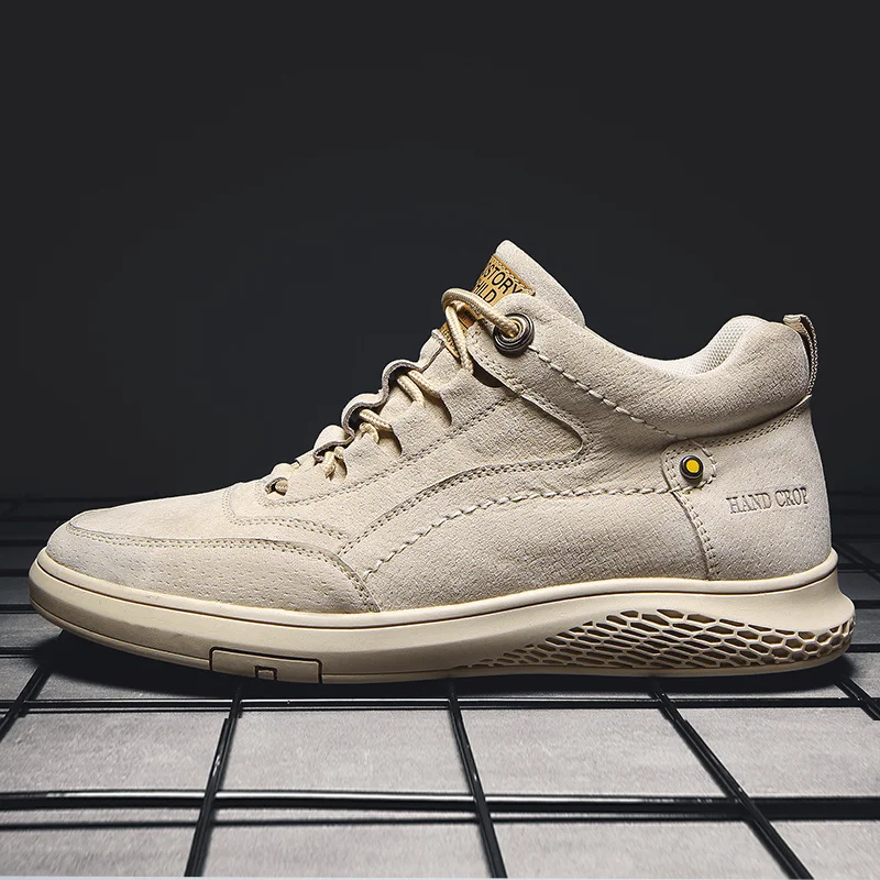 

Мужские замшевые ботинки в ковбойском стиле, темно-синие водонепроницаемые ботильоны, повседневная обувь для работы, обувь для зимы,