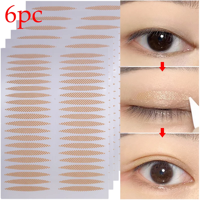 240 невидимых наклеек для век Lace Mesh Big Eyes Lift Strips, прозрачный клей, водонепроницаемая двойная лента, инструменты для макияжа.